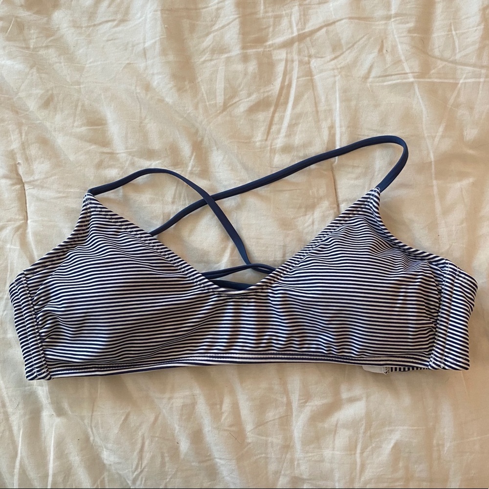 Striped bikini top